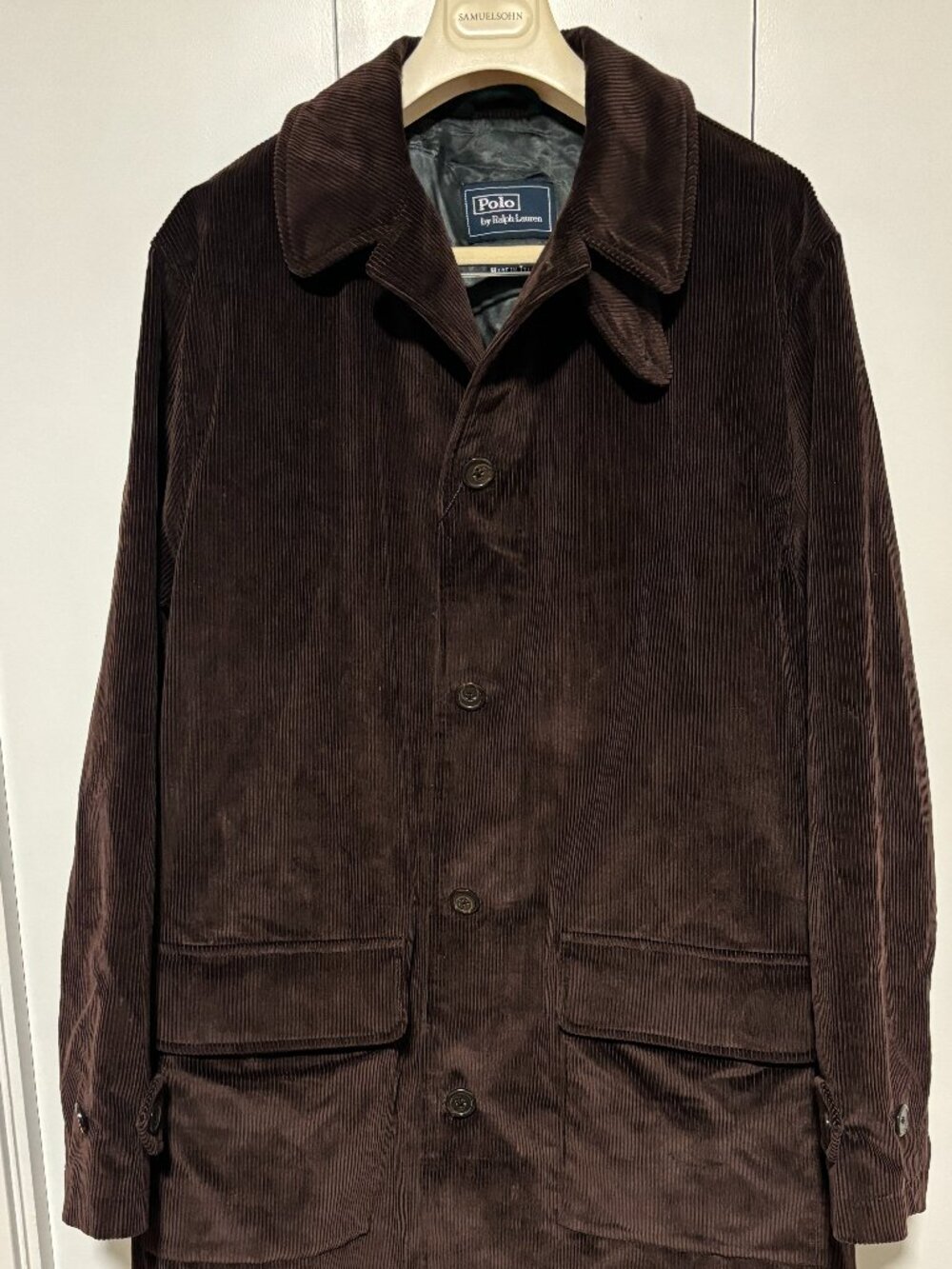 BNWT Polo Ralph Lauren Corneliani Brown Corduroy Jacket/Coat Blackwatch Lining X